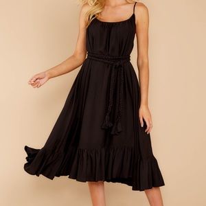 Whereabouts Unknown Black Midi Dress